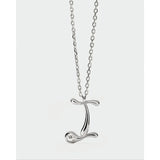 Pdpaola Collana Signature Essential Initials I Initial Silver pendente lettera I in argento rodiato con zircone CO02-B82-U