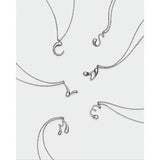 Pdpaola Collana Signature Essential Initials collezione lettere pendenti in argento rodiato con zirconi cubici CO02-B88-U