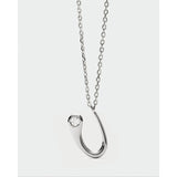 Pdpaola Collana Signature Essential Initials U Initial Silver pendente lettera U con zircone in argento rodiato CO02-B94-U