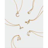 Pdpaola Signature Essential Initials collezione lettere C S D L M E pendenti oro placcato con zirconi cubici CO01-B94-U