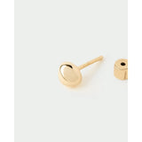 Pdpaola Orecchini Dolphin Capsule Gravity Ear Piercing in argento placcato oro 18kt dettaglio perno e chiusura PG01-347-U