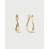 Pdpaola Orecchini Essentials 2026 Air Mini hoops in argento placcato oro 18kt con zirconi cubici AR01-F52-U