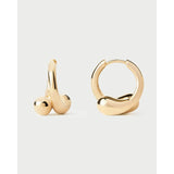 Pdpaola Orecchini Essentials 2026 Loop hoops in argento placcato oro 18kt, design sculturale a cerchio AR01-C85-U