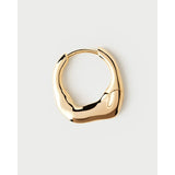 Pdpaola Orecchini Mini Magma dettaglio singolo cerchio in argento placcato oro 18kt con punzone 925 PDP AR01-C27-U