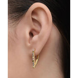 Pdpaola Orecchini Multicolor Gloss vista ravvicinata indossati, pietre zircone multicolore su oro 18kt AR01-G26-U