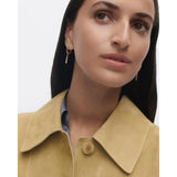 Pdpaola Orecchini Essentials 2026 Olga Mini indossati, vista frontale hoops oro e zirconi AR01-C89-U