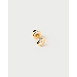 Pdpaola Orecchini Sand Single Stud vista chiusura a farfalla in argento placcato oro 18kt con zircone PG01-241-U