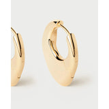 Pdpaola Orecchini Volcano dettaglio ravvicinato chiusura a scatto e superficie bombata placcata oro 18kt AR01-C29-U