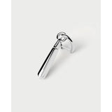 Pdpaola Icons Large Jupiter Silver dettaglio charm a goccia con logo inciso e chiusura a cerchio argento PG02-087-U