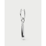 Pdpaola Orecchini Icons Large Jupiter Silver singolo pendente a goccia in argento sterling rodiato PG02-087-U