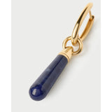 Pdpaola Orecchini Icons Sodalite Large Jupiter dettaglio pietra sodalite blu a goccia con attacco in argento dorato PG01-336-U