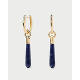 Pdpaola Orecchini Icons Sodalite Large Jupiter coppia orecchini cerchio dorato con pendente sodalite blu PG01-336-U