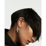 Pdpaola Orecchini Icons Large Jupiter styling multiplo con pendenti pietre colorate su cerchi dorati PG01-090-U