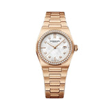 Raymond Weil A.R.T. Date orologio donna quadrante madreperla bianca lunetta diamanti bracciale PVD oro rosa 1250-P5S-97081