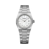 Raymond Weil A.R.T. Date orologio donna acciaio quadrante madreperla bianca lunetta diamanti bracciale integrato 1250-STS-97081