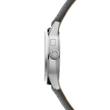 Raymond Weil Freelancer Complete Calendar vista laterale cassa acciaio spazzolato corona con monogramma RW 2766-STC-60001
