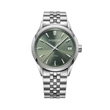 Raymond Weil Freelancer Date orologio automatico quadrante verde sunray bracciale acciaio con datario 2741-ST-52001