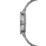 Raymond Weil Freelancer RW1212 vista laterale cassa acciaio satinato corona con monogramma RW dettaglio profilo 2790-ST-50051