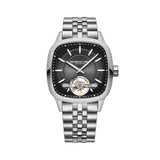 Raymond Weil Freelancer RW1212 orologio automatico quadrante nero cassa cushion acciaio con bilanciere a vista 2790-ST-20051