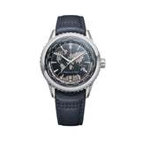 Raymond Weil Freelancer World-Traveller GMT quadrante blu con mappa mondo in rilievo, cinturino pelle blu 2762-STC-02026