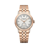 Raymond Weil Millesime Small Seconds automatico donna quadrante crema cassa PVD oro rosa con diamanti 2130-P5S-64001