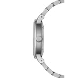 Raymond Weil Millesime Small Seconds vista laterale cassa acciaio con corona incisa monogramma RW 2130-ST-80001