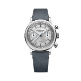 Raymond Weil Millesime The Fifty cronografo quadrante argentato con cinturino pelle antracite e scala tachimetrica 1976-SGC-65001