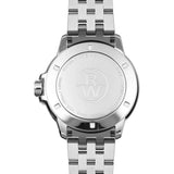 Raymond Weil Tango Classic fondello acciaio inciso logo RW Swiss Made vetro zaffiro impermeabile 300m 8160-ST-30041