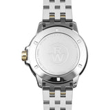 Raymond Weil Tango Classic fondello avvitato in acciaio con logo RW inciso, bracciale bicolore 8160-STP-00308
