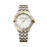 Raymond Weil Tango Classic orologio uomo bicolore acciaio e PVD oro giallo quadrante bianco datario 8160-STP-30041