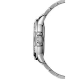 Raymond Weil Tango Classic vista laterale cassa acciaio corona con monogramma RW e bracciale lucido 8160-ST-50041