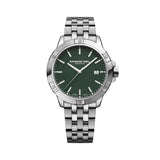 Raymond Weil Tango Classic orologio uomo quadrante verde con indici luminosi, bracciale acciaio inossidabile 8160-ST-52041