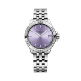 Raymond Weil Tango Classic orologio donna quadrante lavanda soleil acciaio inossidabile con datario e indici a bastoni 5960-ST-46001
