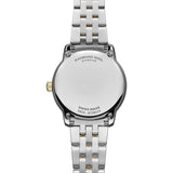 Raymond Weil Toccata Classic fondello avvitato in acciaio con incisione Swiss Made e bracciale bicolore oro giallo 5024-SPS-97081
