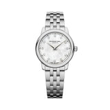 Raymond Weil Toccata Classic orologio donna acciaio quadrante madreperla bianca con 12 diamanti bracciale acciaio 5024-ST-97081