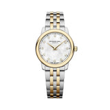 Raymond Weil Toccata Classic donna quadrante madreperla bianca con diamanti, bracciale bicolore acciaio e oro giallo 5024-STP-97081