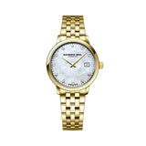 Raymond Weil Toccata Classic donna quadrante madreperla bianca con diamanti, cassa e bracciale PVD oro giallo 5985-P-97081