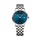 Raymond Weil Toccata Classic orologio uomo quadrante blu sunburst con indici a bastoni e bracciale acciaio 5485-ST-50001