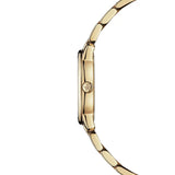 Raymond Weil Toccata Classic vista laterale cassa acciaio PVD oro giallo con corona monogramma RW 5024-P-10001