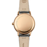 Raymond Weil Toccata Classic fondello cassa oro rosa PVD inciso Swiss Made con cinturino raso grigio 5385-C5S-00859