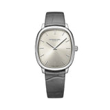 Raymond Weil Toccata Heritage orologio cassa ovale acciaio quadrante argento soleil cinturino pelle grigio antracite 2280-STC-64001