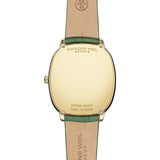 Raymond Weil Toccata Heritage fondello avvitato inciso cassa PVD oro giallo cinturino pelle verde Swiss Made 5280-PC-64001