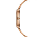Raymond Weil Toccata Heritage vista laterale cassa ovale PVD oro rosa con corona scanalata monogramma RW 2280-P5-45001