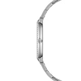Raymond Weil Toccata Heritage vista laterale cassa sottile acciaio con diamanti e corona con monogramma RW 5280-STS-45001