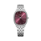Raymond Weil Toccata Heritage orologio donna quadrante viola soleil cassa ovale acciaio con diamanti bracciale acciaio 5280-STS-45001