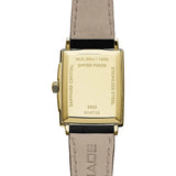 Raymond Weil Toccata Square fondello inciso acciaio PVD oro giallo vetro zaffiro impermeabilità 50m cinturino pelle 5925-PC-00300