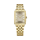 Raymond Weil Toccata Square donna quadrante champagne numeri romani cassa rettangolare bracciale PVD oro giallo 5925-P-00100