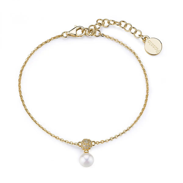Rosato Bracciale Ciondolo Perla Placcato Oro Giallo
