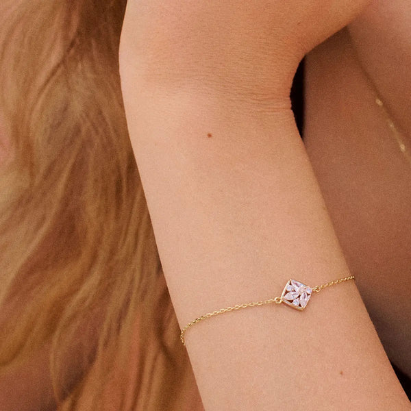 Rosato Bracciale Gemma Placcato Oro indossato