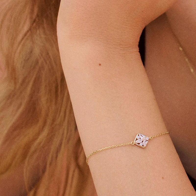 Rosato Bracciale Gemma Placcato Oro indossato